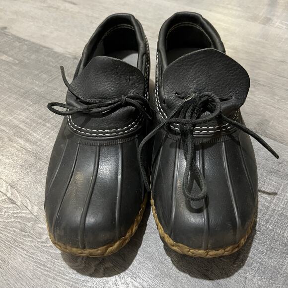 Vintage LL Bean Duck Boots Mocs Size 8 Black Rubber USA Maine Made Outdoor Men\'s main image 6